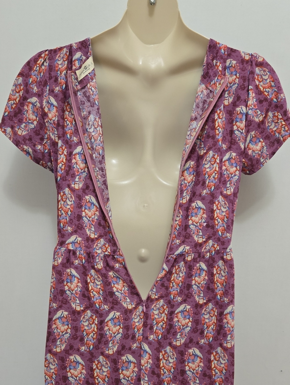 Natural Life Evangeline V-Neck Maxi Dress SIze L Purple Floral - Picture 14 of 16